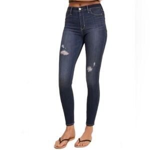 HOLLISTER WOMENS HIGH RISE JEAN LEGGING DISTRESSED SIZE - 7L